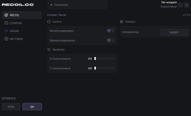 Recoil controls