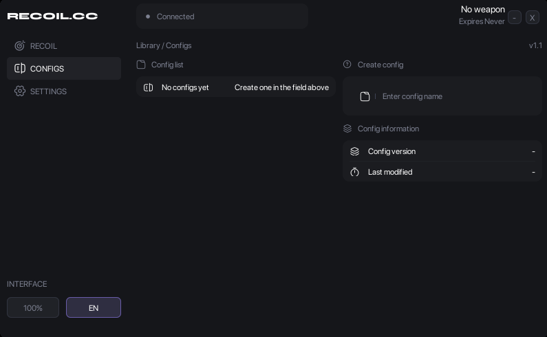 Recoil.cc configs